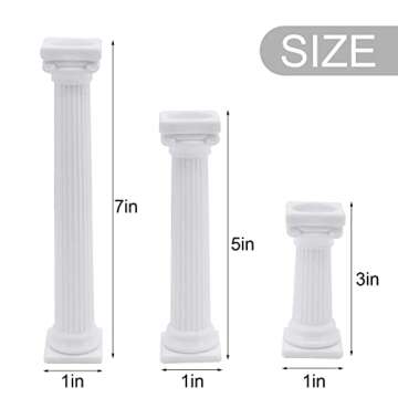 Hooshion 12 Pcs Roman Column Cake Stand for Elegant Cakes