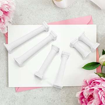 Hooshion 12 Pcs Roman Column Cake Stand for Elegant Cakes