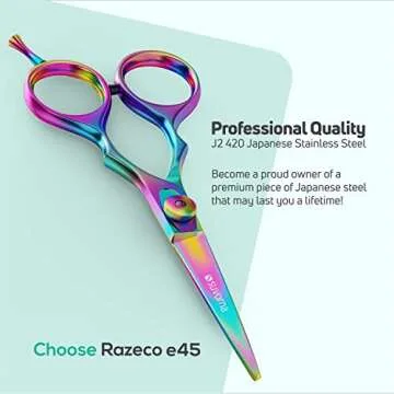 Suvorna 5.5" Multicolor Hair Cutting Scissors Professional, Shears for Hair Cutting, Hair Cutting Shears, Professional Hair Scissors, Barber Scissors, Hair Shears Professional for men, women, adults.