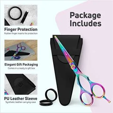 Suvorna 5.5" Multicolor Hair Cutting Scissors Professional, Shears for Hair Cutting, Hair Cutting Shears, Professional Hair Scissors, Barber Scissors, Hair Shears Professional for men, women, adults.