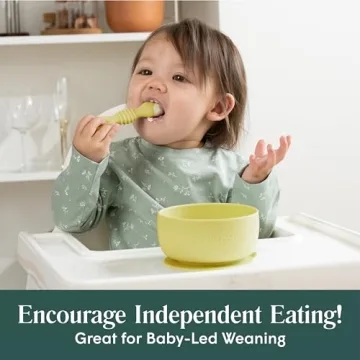 Simka Rose Baby Bowl and Spoon Set for Safe Feeding