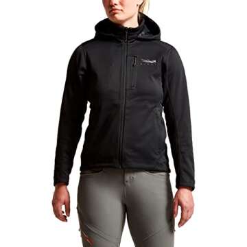 SITKA Gear Women's Hunting Windproof Jetstream Jacket, Sitka Black, M