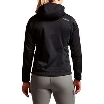 SITKA Gear Women's Hunting Windproof Jetstream Jacket, Sitka Black, M