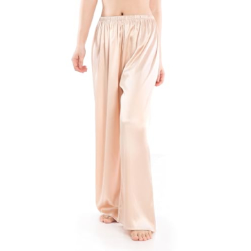 Wantschun Women's Wide Leg Pajama Pants - Luxurious Satin for Comfort and Style