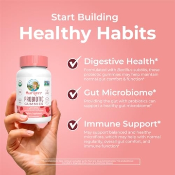 Organic Probiotic Gummies for Digestive Health & Immune Support