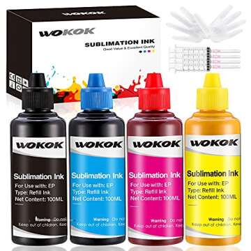 WOKOK Sublimation Ink Kit for All Printers - Vibrant Colors