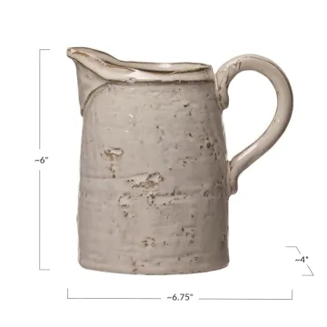 Creative Co-Op 28 oz. Stoneware Reactive Glaze Pitcher