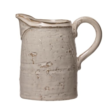 Creative Co-Op 28 oz. Stoneware Reactive Glaze Pitcher