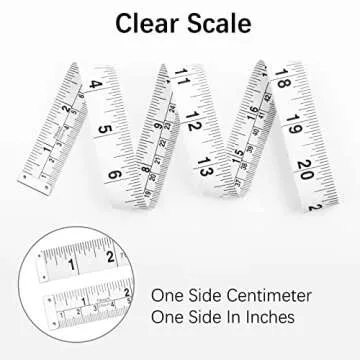 REIDEA Clothing Measure Tape Dual Sided, 79in/200cm Soft Fabric Tape Measure for Body Measurement Fitness, Weight Loss, Measuring Waist, Thighs, Arms, Sewing Clothing Tailor