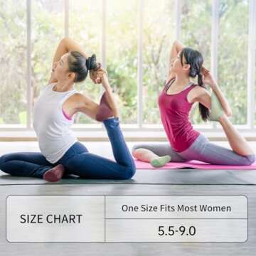 deefly Ankle Women Yoga Socks,Non Slip Grip Pilates Socks Unthickened(color set 13)