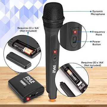 Pyle Wireless Microphone System - Perfect for All Performances