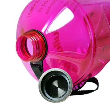 BuildLife 1 Gallon Water Bottle with Time Marker for Fitness