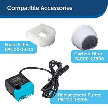 PetSafe Ceramic Pet Fountain – for Cats and Small Dogs – 60 Oz Water Capacity – Whisper-Quiet Water Flow – Great for Shy or Timid Pets – Fresh, Filtered Water