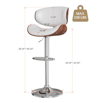YaFiti Bar Stools: Modern Adjustable Height Swivel Set