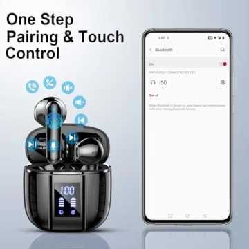 Wireless Earbuds with Bluetooth 5.4 and 48 Hours Playtime