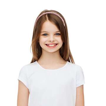 MTLEE 6 Pieces Beaded Headbands for Women Sparkly Crystal Beaded Hair Hoop Hairbands Multiple Color ...