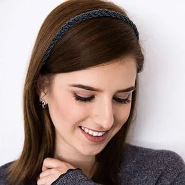 MTLEE Sparkly Crystal Beaded Headbands - 6 Piece Set
