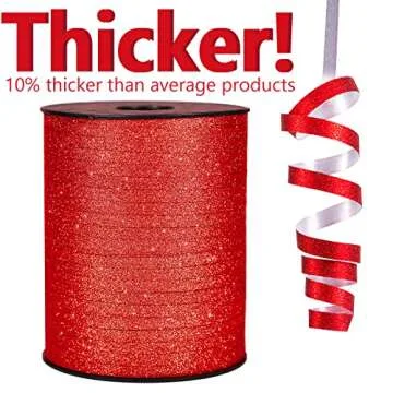 PartyWoo Red Curling Ribbon for Gifts and Crafts