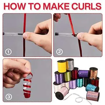 PartyWoo Red Curling Ribbon for Gifts and Crafts