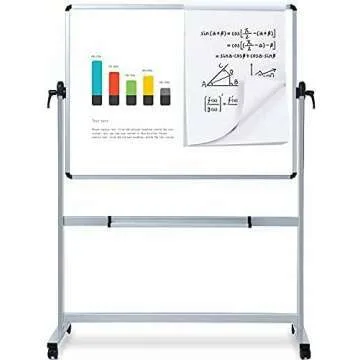 VIZ-PRO Double-Sided Mobile Whiteboard 48x36"
