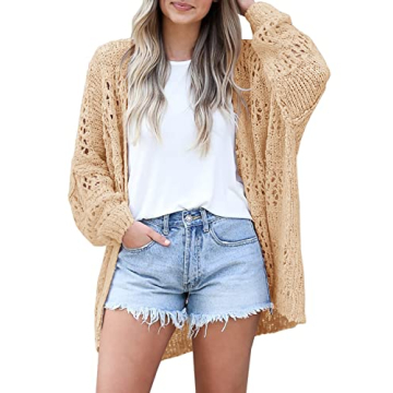 Boho Crochet Cardigan: Lightweight Oversized Summer Kimono Sweater