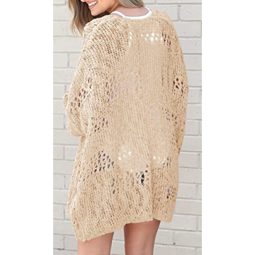 Boho Crochet Cardigan Lightweight Oversized Summer Kimono