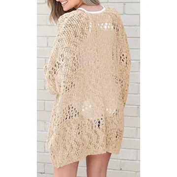 Boho Crochet Cardigan Lightweight Oversized Summer Kimono
