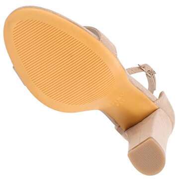 ZriEy Women's Chunky High Heels - Stylish & Comfortable Sandals