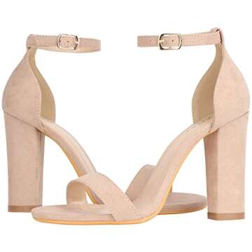 ZriEy Women's Chunky High Heels - Stylish & Comfortable Sandals