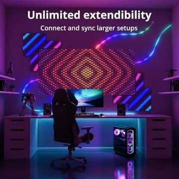 Twinkly Matrix LED Curtain – Smart RGB Gaming Lights
