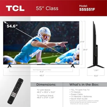 TCL 55-Inch UHD 4K Smart TV with Dolby Vision & Alexa