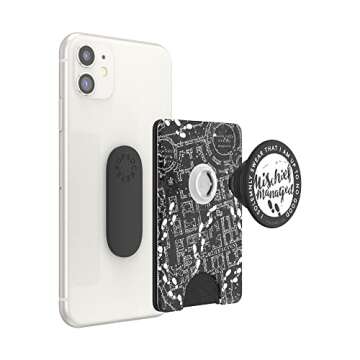PopSockets Phone Wallet with Expanding Phone Grip, Phone Card Holder, Harry Potter PopWallet - Marauder's Map