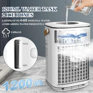 3-in-1 Portable Air Conditioner Mini Evaporative Cooler
