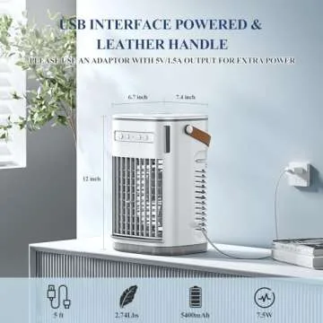 3-in-1 Portable Air Conditioner Mini Evaporative Cooler