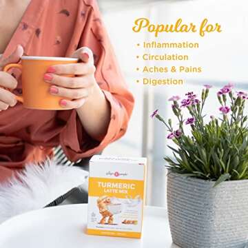 The Ginger People Turmeric Latte Mix-10 Sachets, Ginger 5.3 Ounce