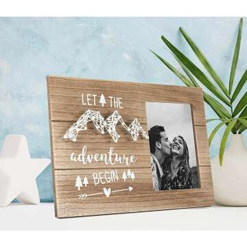 Adventure Begins Picture Frame - Capture Memories