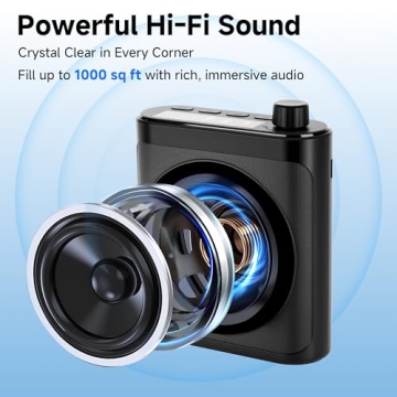 Wireless Voice Amplifier with Dual Microphones for Professionals