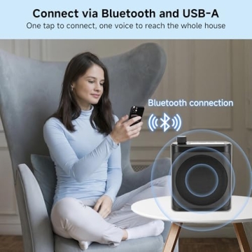 Wireless Voice Amplifier with Dual Microphones for Professionals