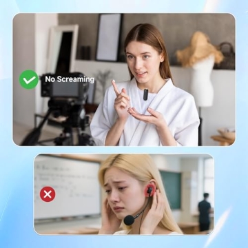 Wireless Voice Amplifier with Dual Microphones for Professionals