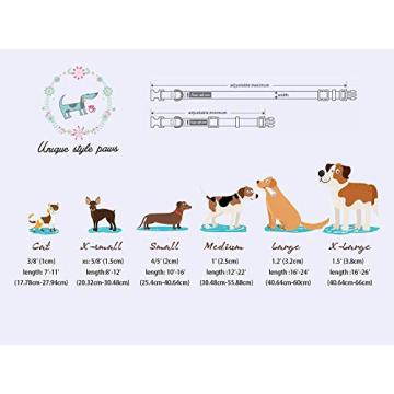 Unique Style Paws Christmas Dog Collar with Bowtie