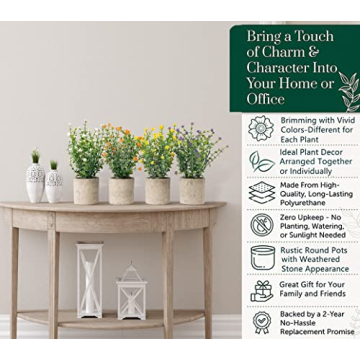 Chic SUNPRAIRIE Faux Plants Set - Zero Maintenance Indoor Decor