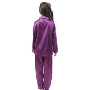 Silk Satin Pajamas Set for Kids 2-12 Years - Stylish Comfort