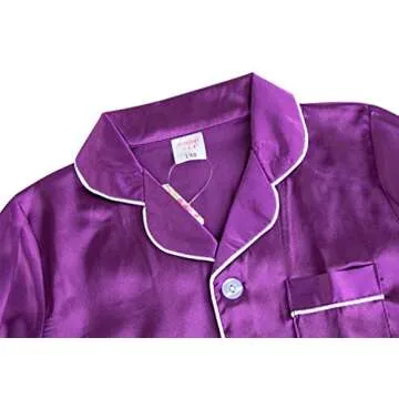 Silk Satin Pajamas Set for Kids 2-12 Years - Stylish Comfort