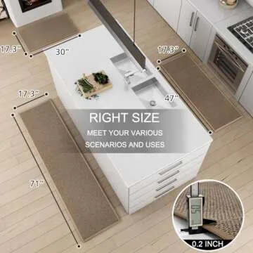 SUMLANS Non-Slip Kitchen Mats Set - Comfortable & Washable