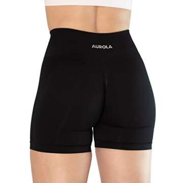 AUROLA Intensify V2.0 Women's Workout Shorts Athletic Running Shorts, Seamless High Waist Sport Gym ...