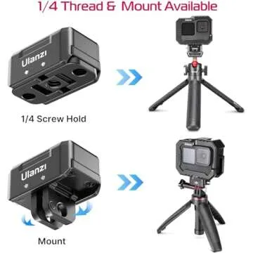 Camera Quick Release Tripod Mount, ULANZI Hummingbird DSLR QR Plate Adapter Vlog Filmmaking Quick Ac...