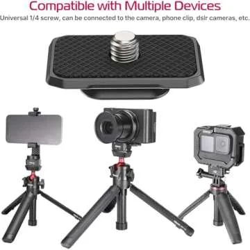 Camera Quick Release Tripod Mount, ULANZI Hummingbird DSLR QR Plate Adapter Vlog Filmmaking Quick Accessories Kits for Action Camera/DJI Zhiyun Gimbals/DJI Osmo Action/insta360/ Canon/Sony/Nikon