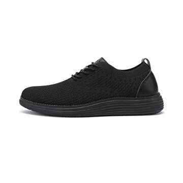 VILOCY Men's Casual Dress Sneakers Oxfords - Lightweight & Breathable Comfort