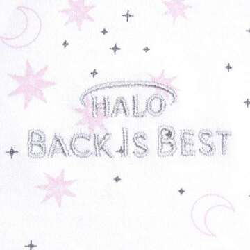 HALO 100% Cotton Sleepsack Swaddle, 3-Way Adjustable Wearable Blanket, TOG 1.5, Midnight Moons Pink, Newborn, 0-3 Months