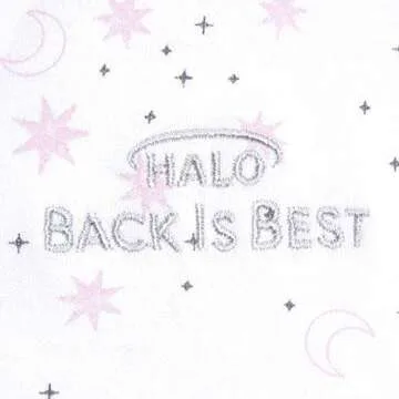 HALO 100% Cotton Sleepsack Swaddle, 3-Way Adjustable Wearable Blanket, TOG 1.5, Midnight Moons Pink, Newborn, 0-3 Months